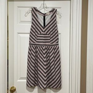 Black and pale pink striped dress